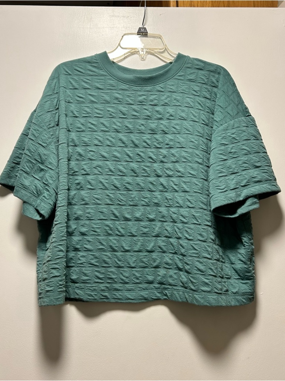 a new day Textured Boxy Sweatshirt in Aqua